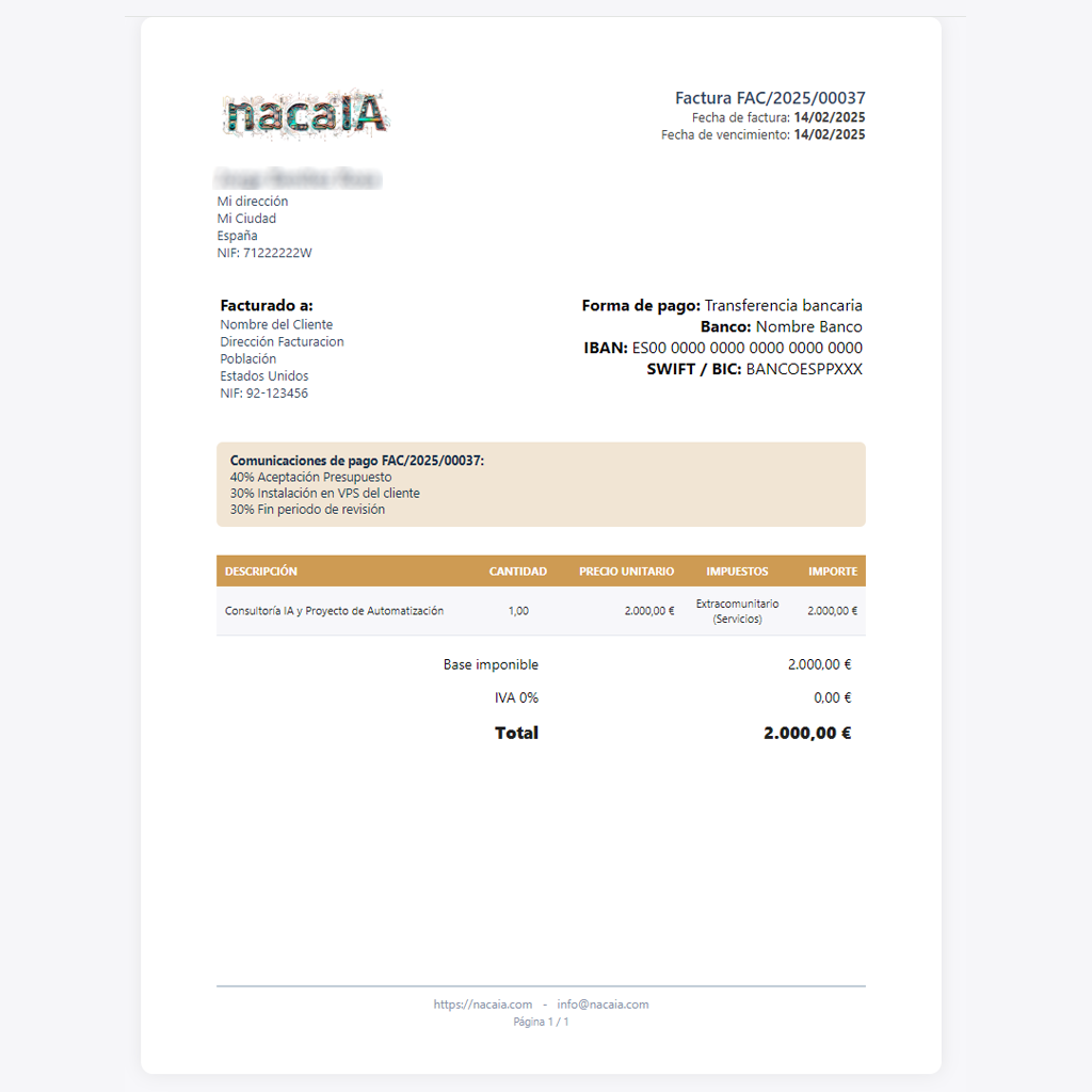 Flujo de n8n con nodos para leer datos de una hoja de cálculo y generar un PDF